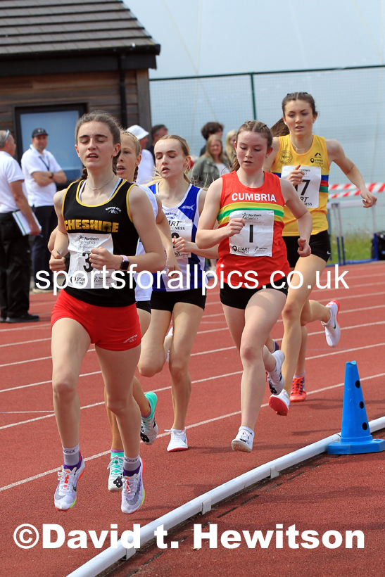 Womens Under-17s 800 metres, 2022 Northern Inter Counties U17s and U15s Track and Field, York, Thursday, June 2nd. Photo: David T. Hewitson/Sports for All Pics